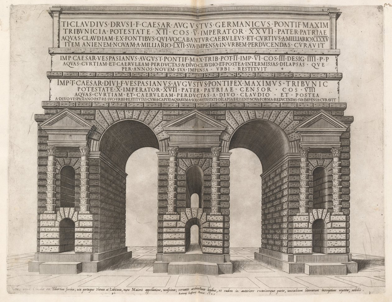 Buen til Claudian-akvedukten av Italian 16th Century
