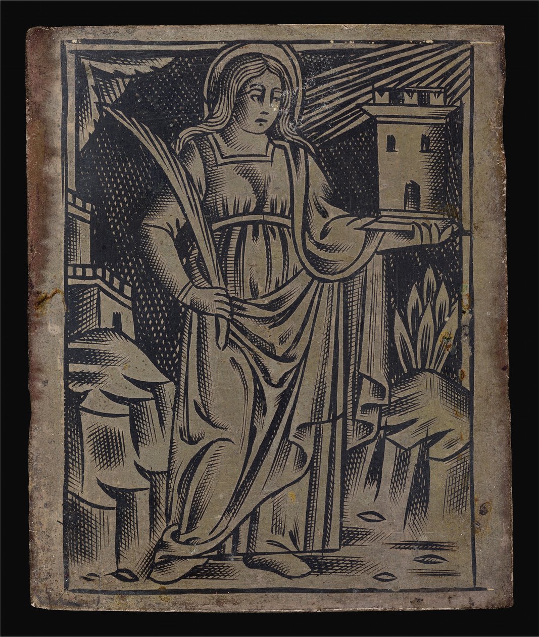 Den hellige Barbara av Italian 16th Century
