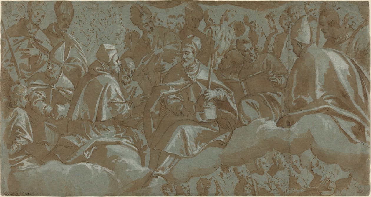 Hellige på skyer av Italian 16th Century