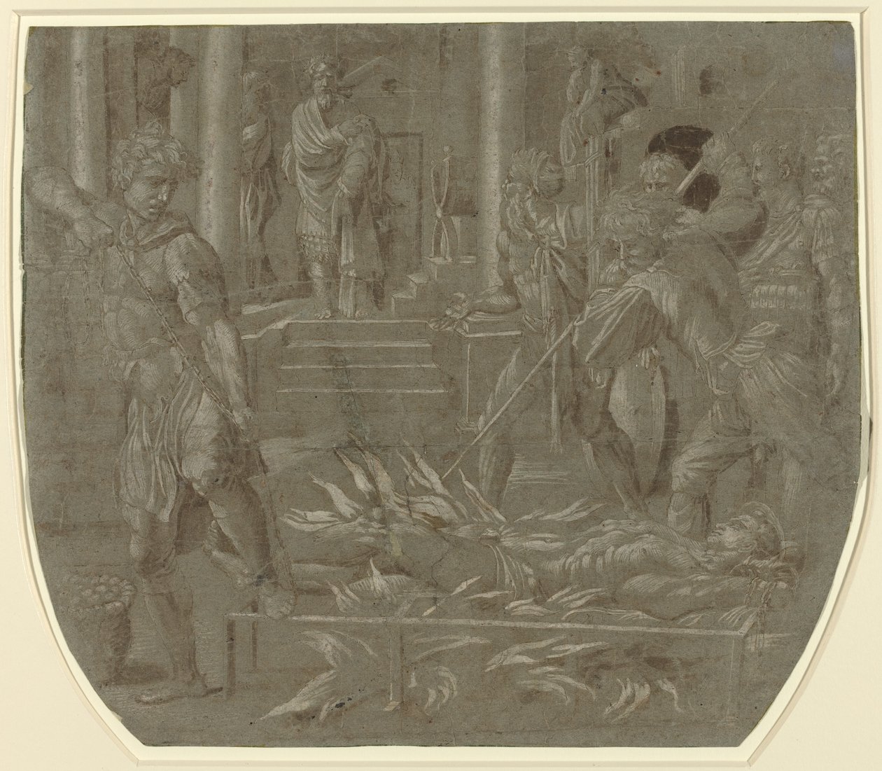 Saint Lawrences martyrium av Italian 16th Century
