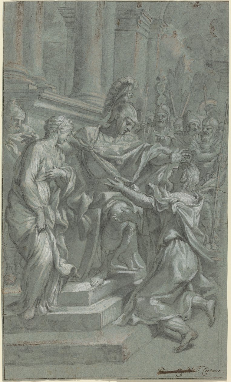 Scipio gjenoppretter fangen sin til elskeren sin av Italian 17th Century