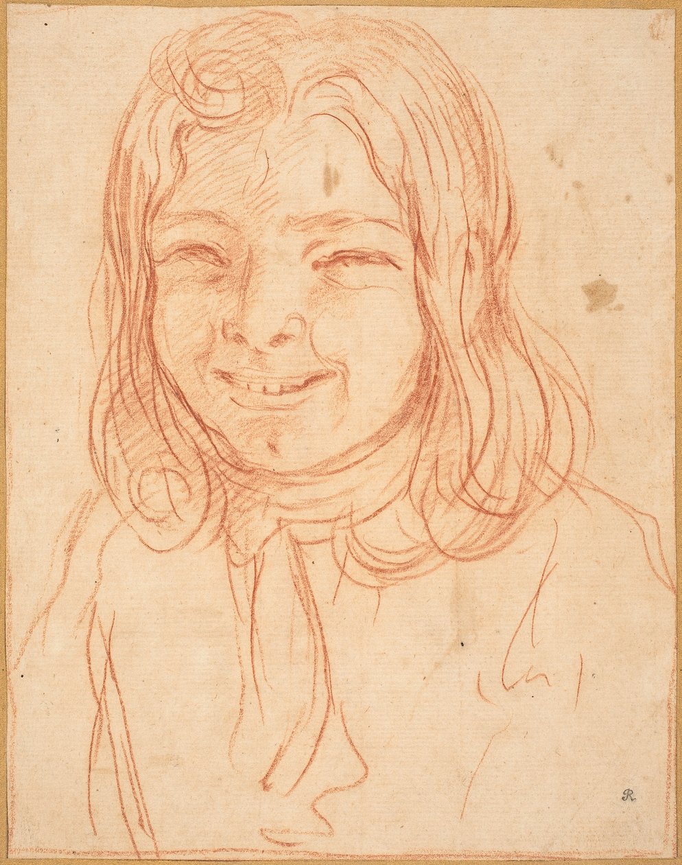 En smilende gutt med flytende hår av Italian 17th or 18th Century