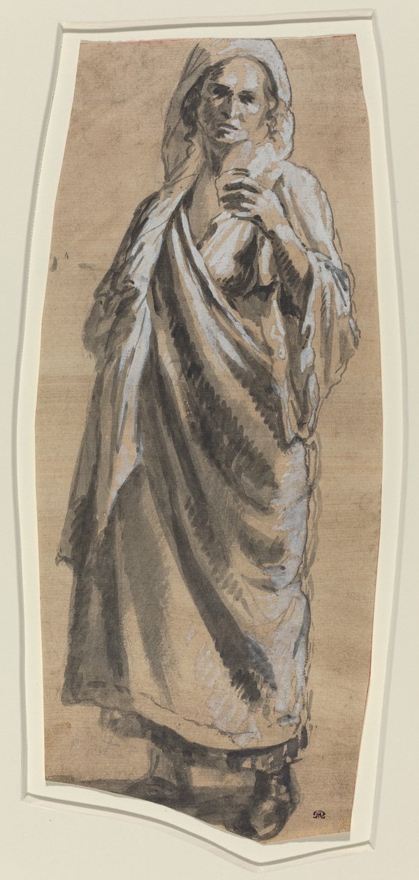 Studie av en stående kvinne av Italian 18th Century