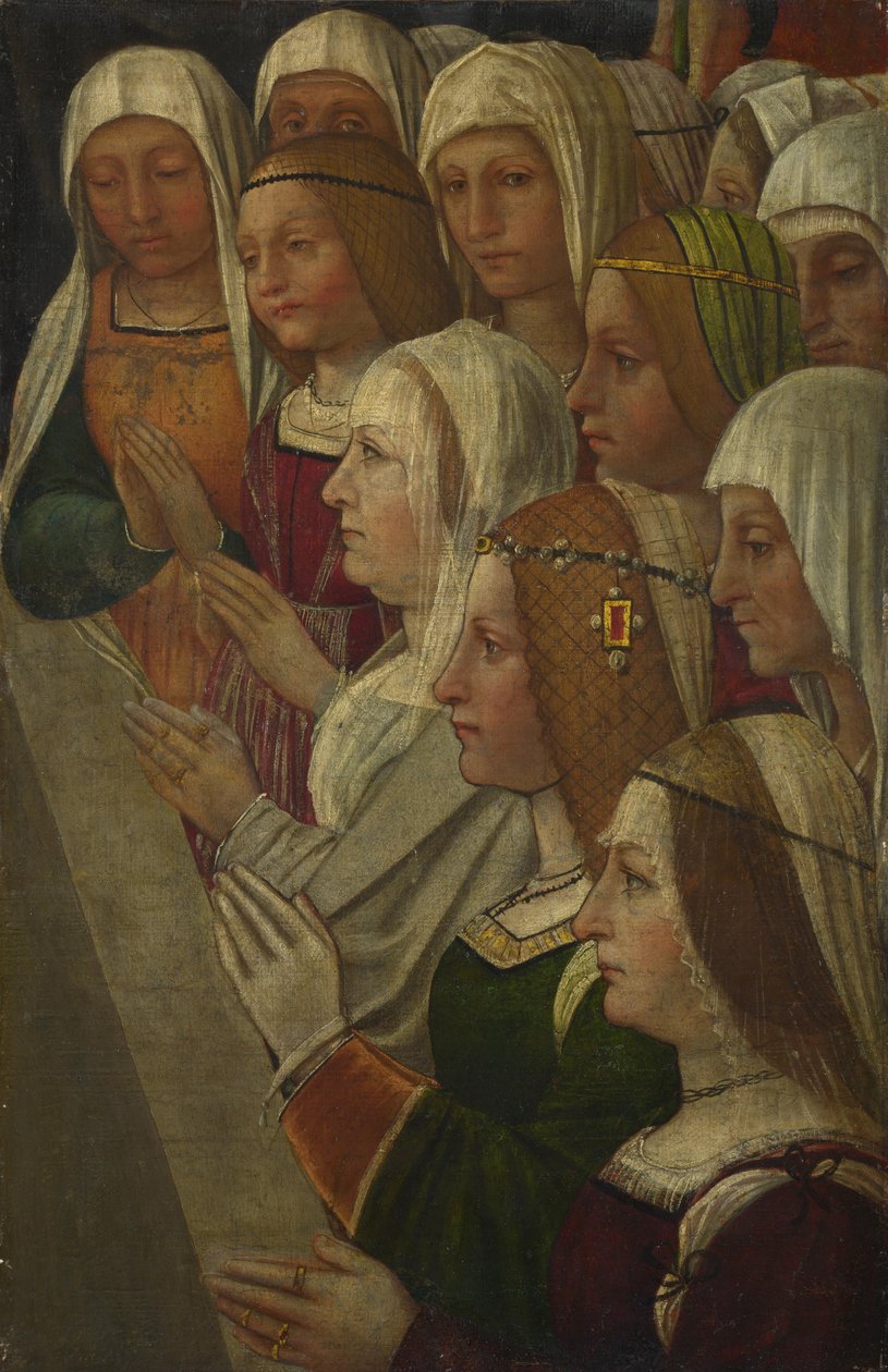 Kvinnelige medlemmer av et brorskap, ca. 1500 av Italian Master