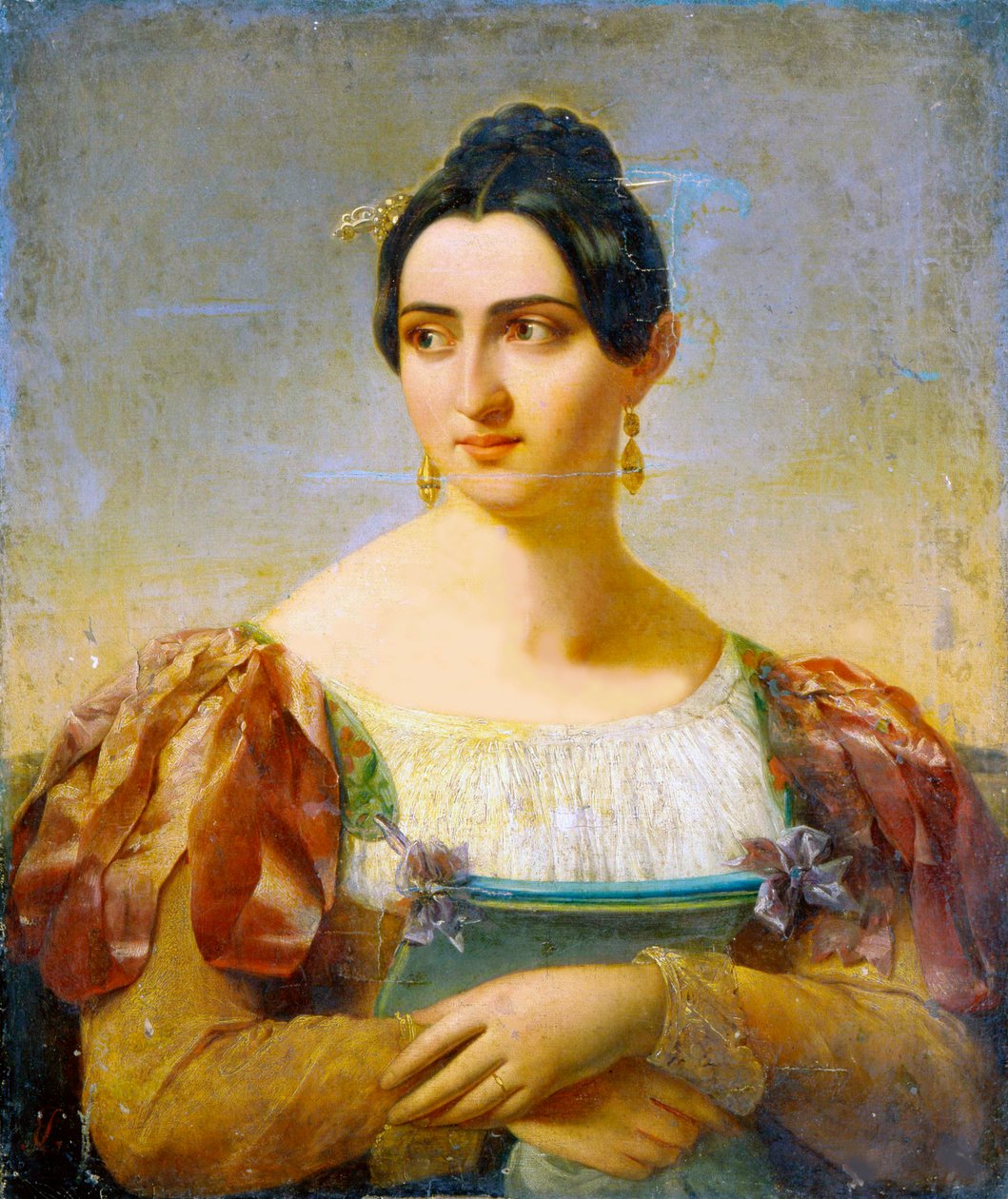 Kvinneportrett, tidlig på 1800-tallet av Italian Master