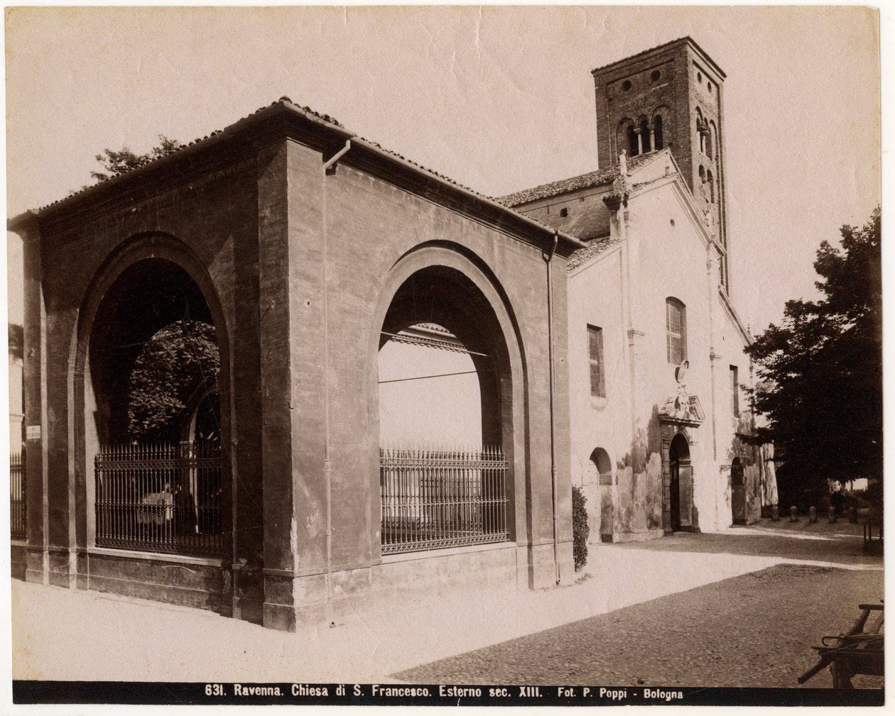 St Francis Church, Ravenna, Emilia-Romagna, Italia, fotografi av Pietro Poppi, Bologna, ca 1900 av Italian Photographer