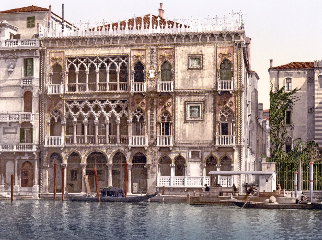 Palazzo Santa Sofia, eller Ca dOro på Canal Grande i Venezia, 1890-1900 av Italian Photographer