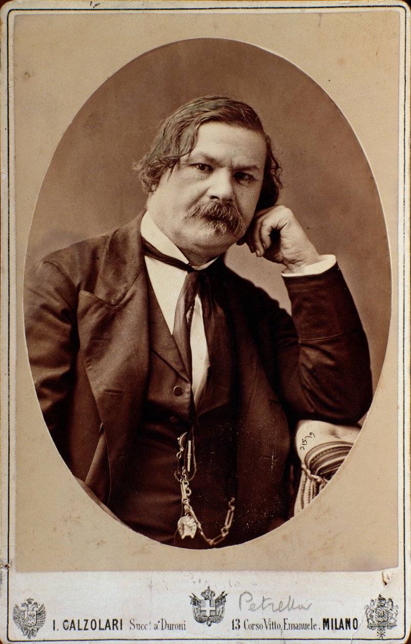 Portrett av Enrico (Errico) Petrella (1813–1877) italiensk operakomponist av Italian Photographer