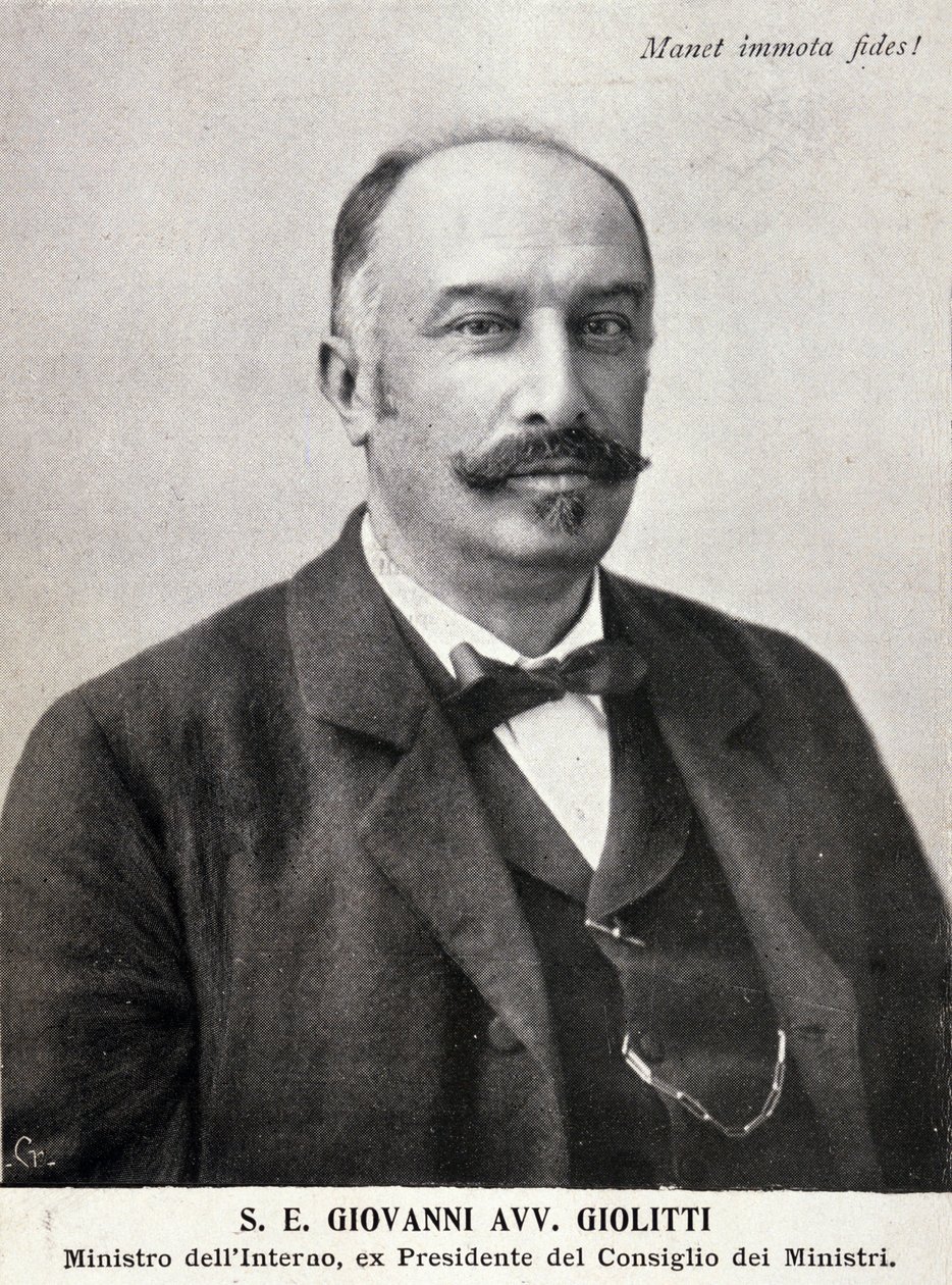 Portrett av Giovanni Giolitti (1842-1928), italiensk politiker. av Italian Photographer