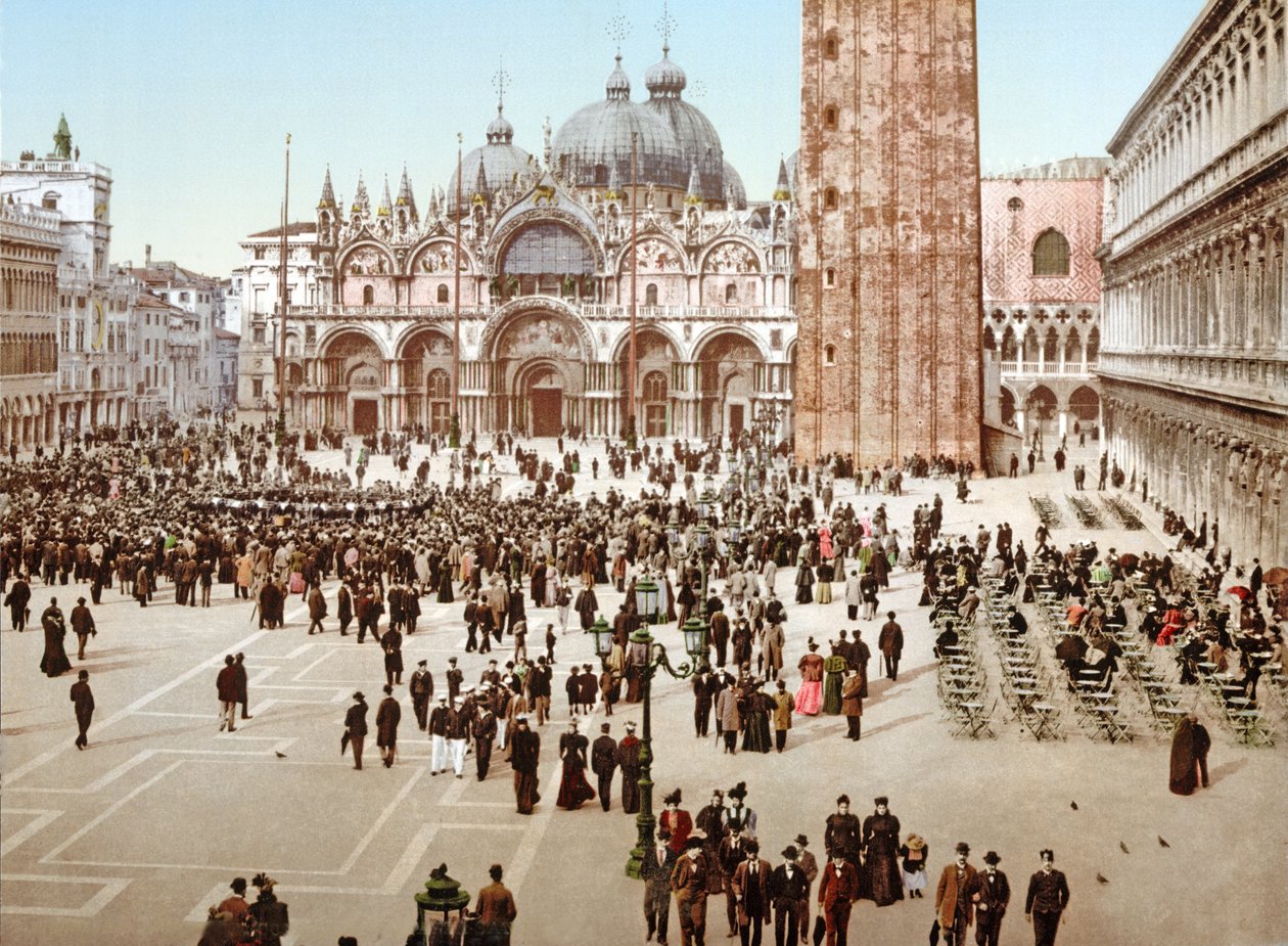 Markusplassen, Venezia, 1890-1900 av Italian Photographer