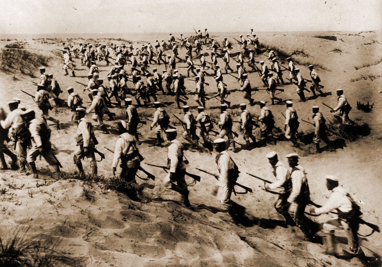 Den italienske landingen i Benghazi (eller Benghazi) (Libya) på kyrenaisk. av Italian Photographer