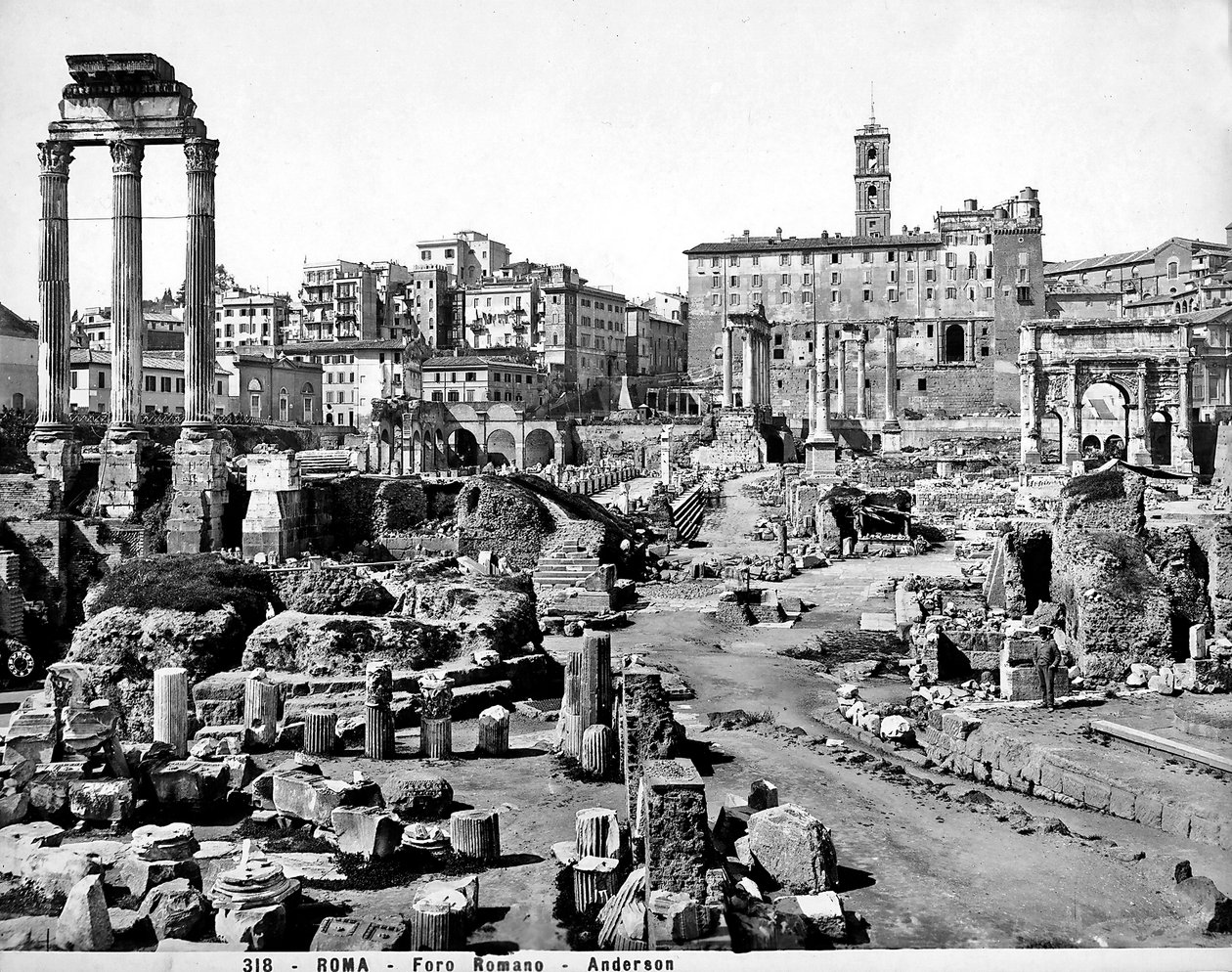 Utsikt over Forum Romanum, ca. 1890 av Italian Photographer