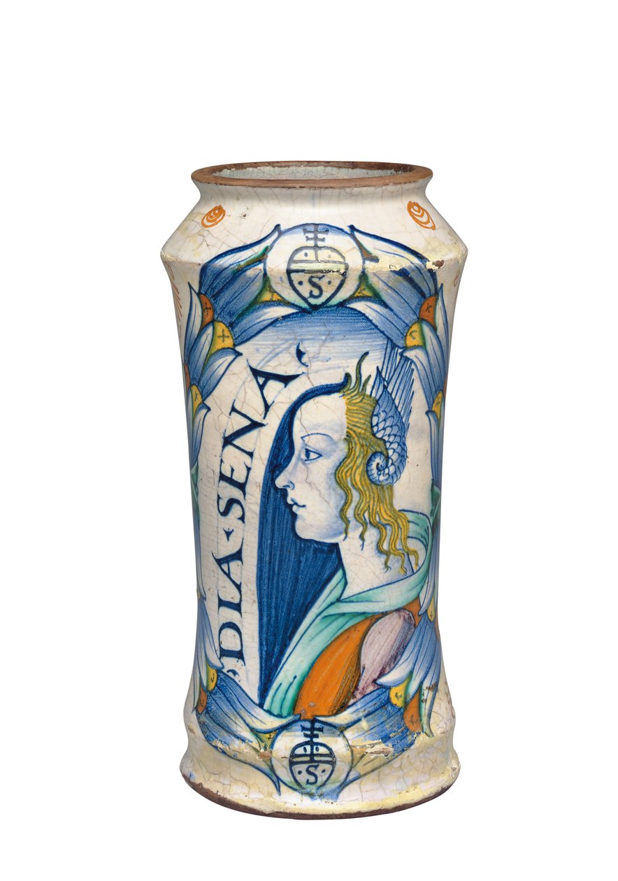 I Deruta Maiolica "Bella Donna" Albarello, ca. 1510-20 av Italian School