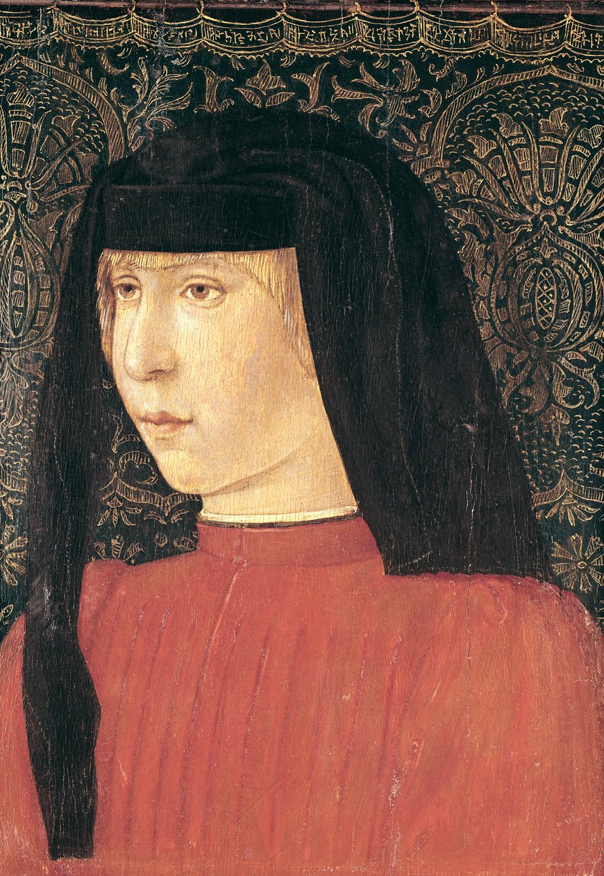 En patricier (olje på panel) av Italian School