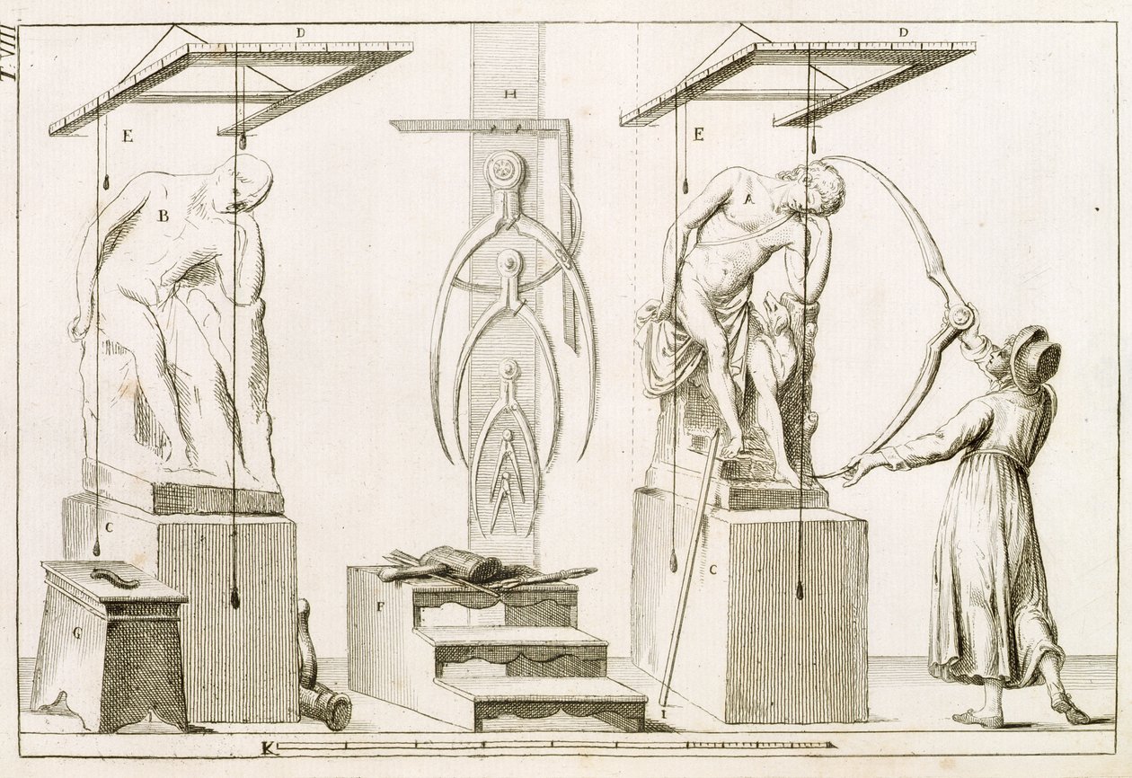 A Sculptors Studio, ca. 1800 av Italian School