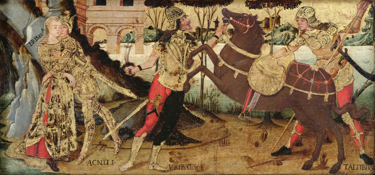 Achilles tar farvel med Briseis, Umbrian School av Italian School