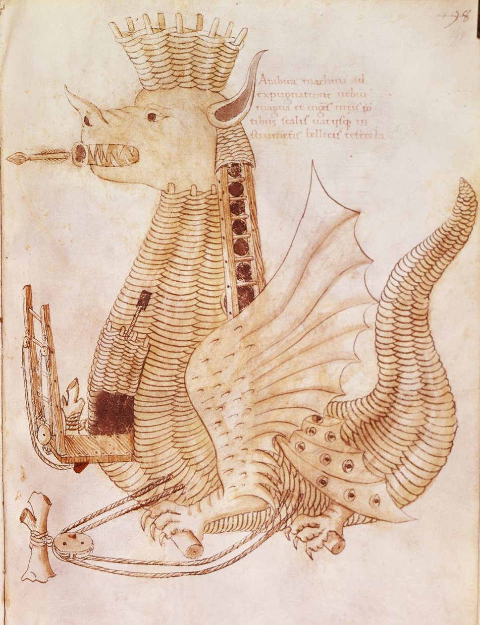 Legg til 24945 fol.194 Design for en beleiringsmotor, fra 
