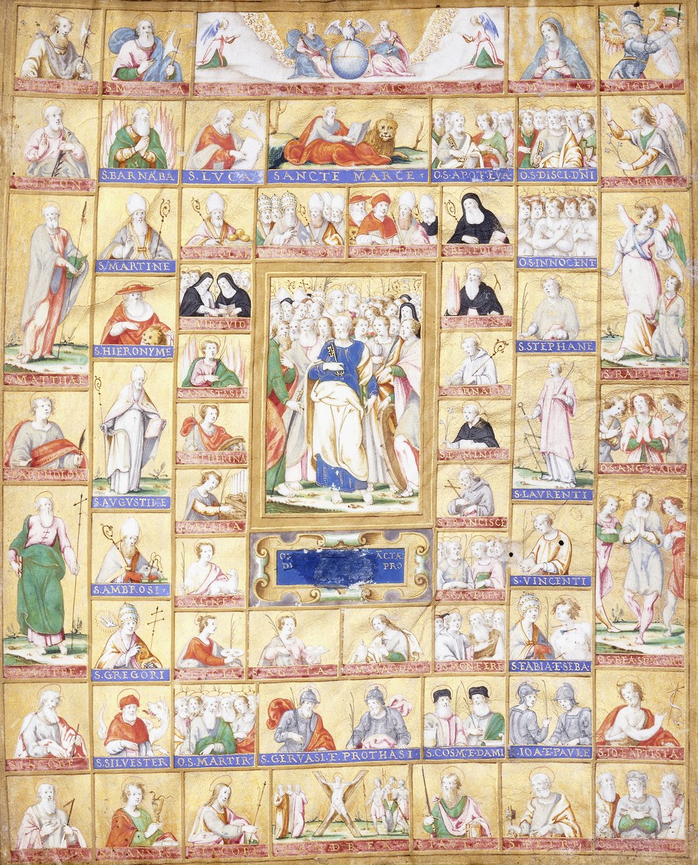 Allehelgen med St. Peter i sentrum, ca. 1560 av Italian School