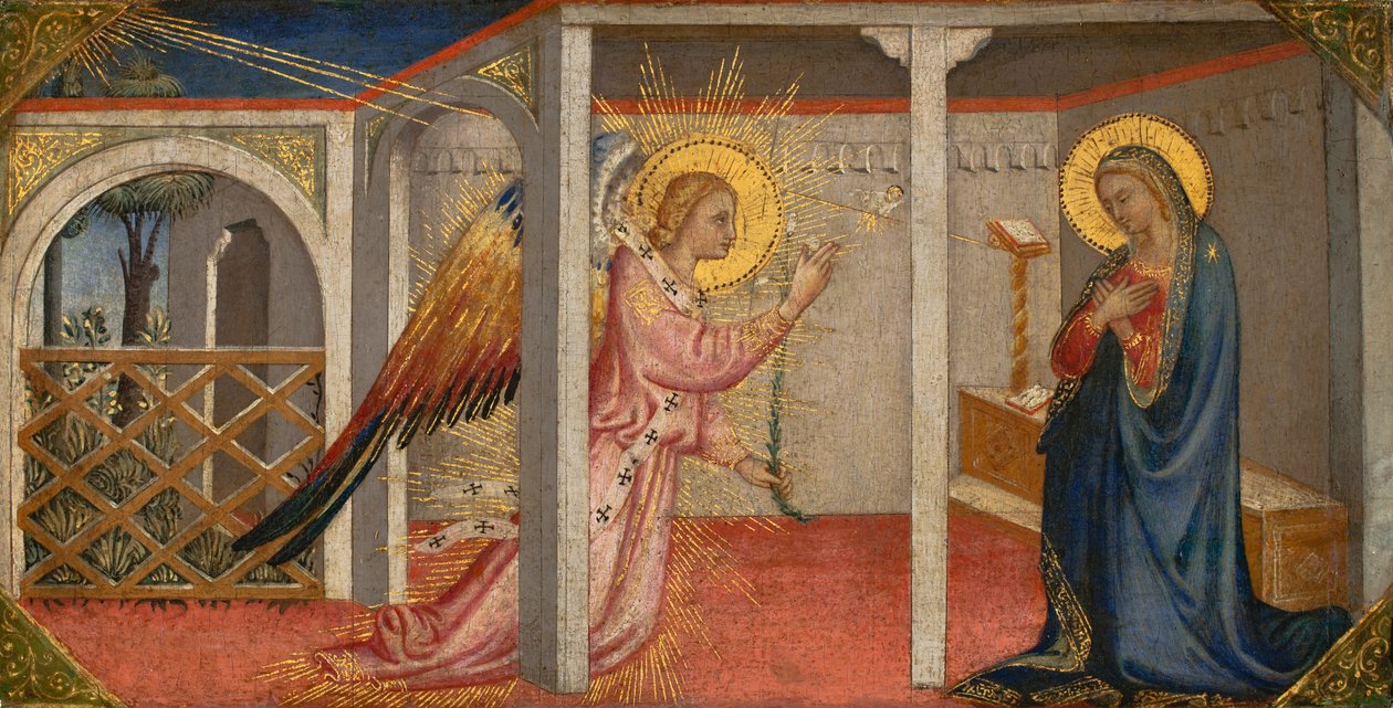 Annunciation, Firenze, tidlig på midten av 1400-tallet (tempera på panel) av Italian School