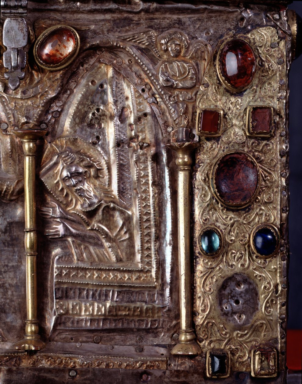 Ark of Barbarossa, med scener fra døperen Johannes (tre, sølvblad og steiner av Italian School