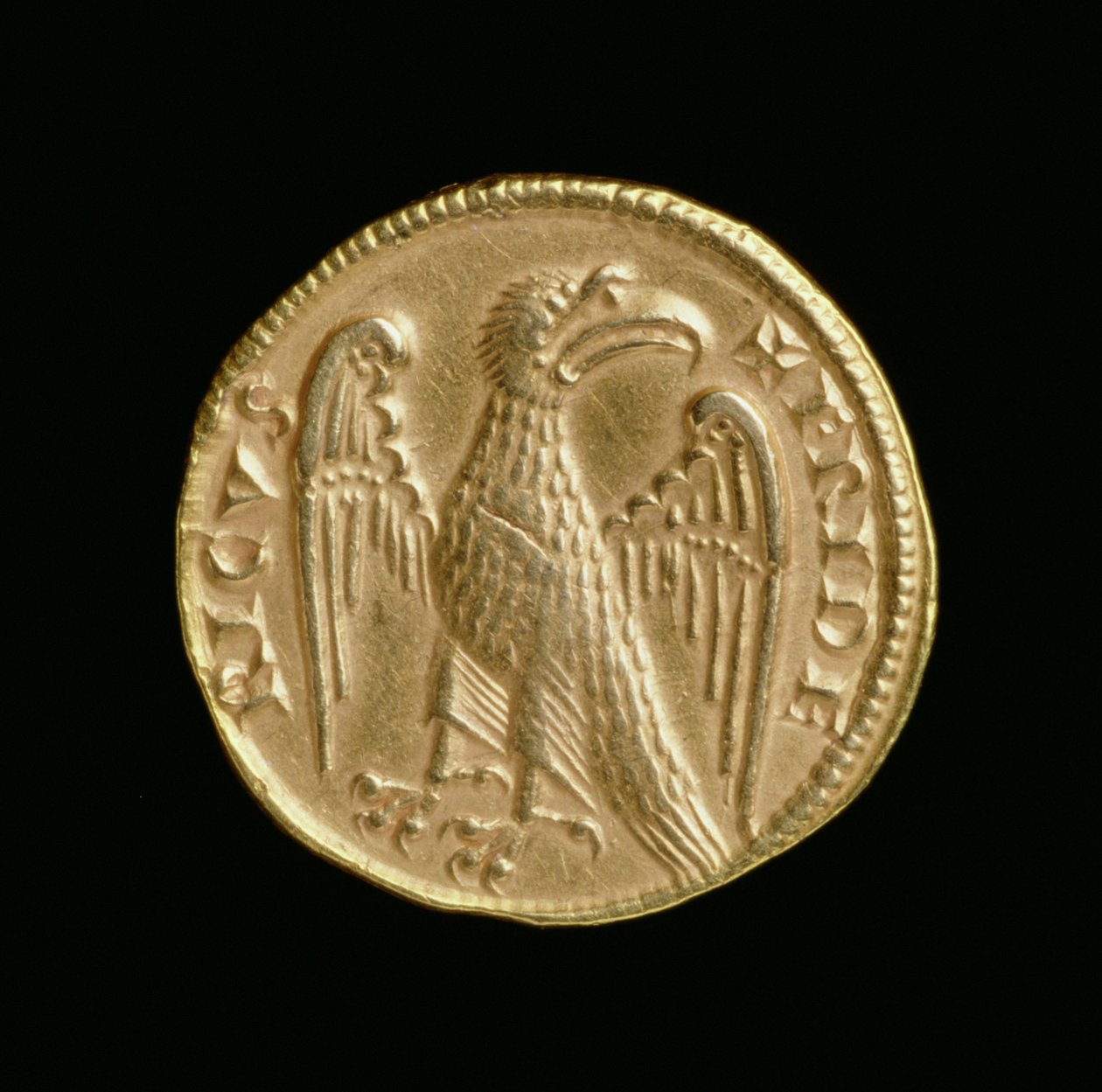 Augustalis av Frederick II (1198-1250), kongeriket Sicilia og Sør-Italia, Messina Mynt, 1231-50 (revers) (gull) (for forside se 168052) av Italian School