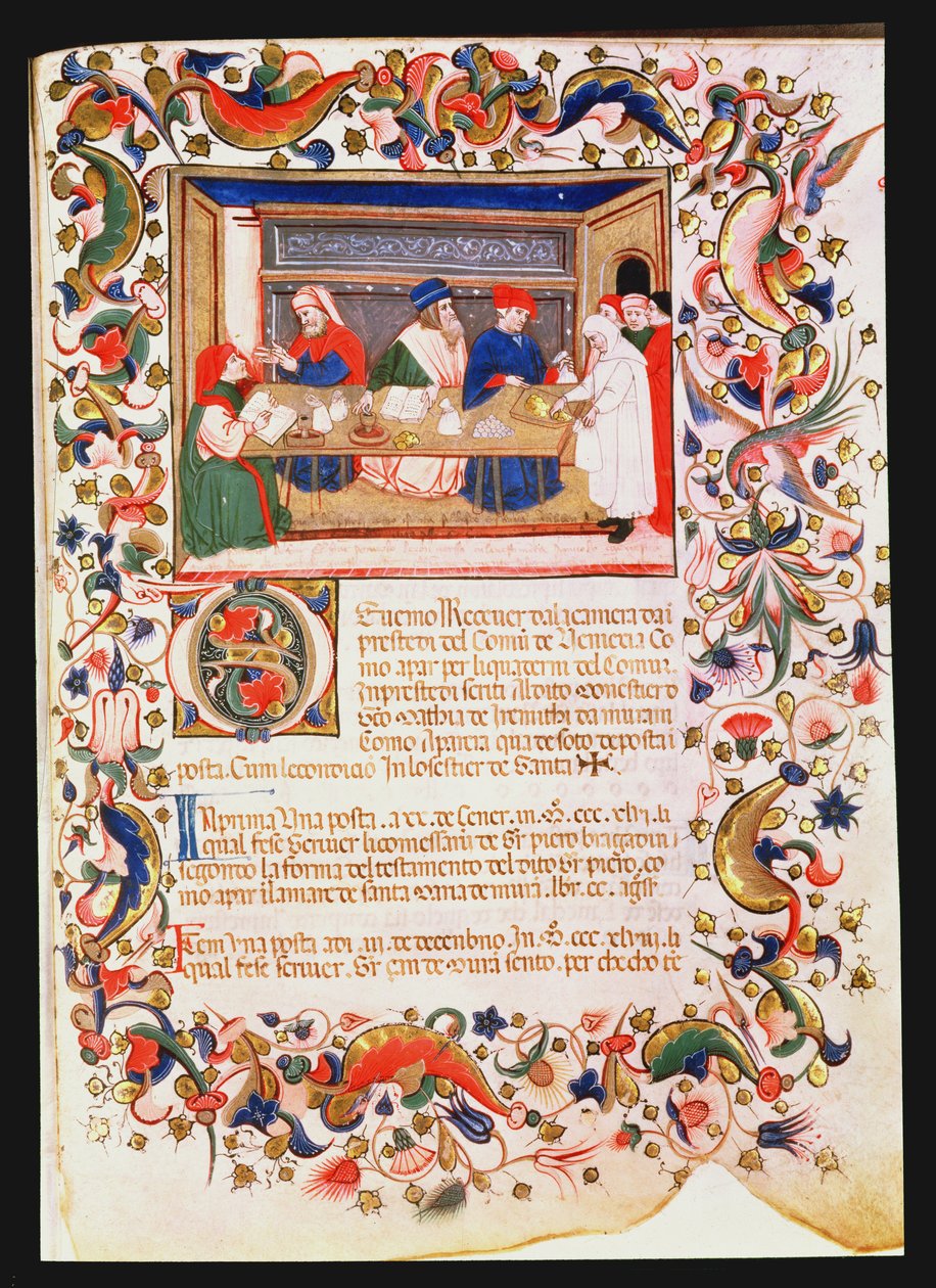 Banking, Veneto-Bolognese School (miniatyr) (se også 60916 og 60918-9) av Italian School