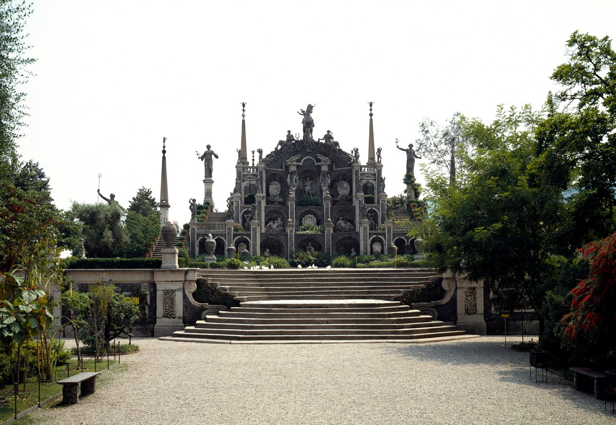 Barokkpalasset Vitaliano I Borromeo fra 1632, Isola Bella, Lago Maggiore (Lago Maggiore) Italia av Italian School