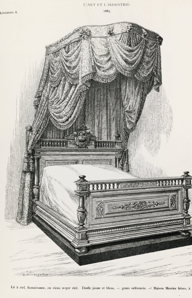 Himmelseng, av Mercier Freres, Paris, illustrasjon fra Kunst og industri av Italian School
