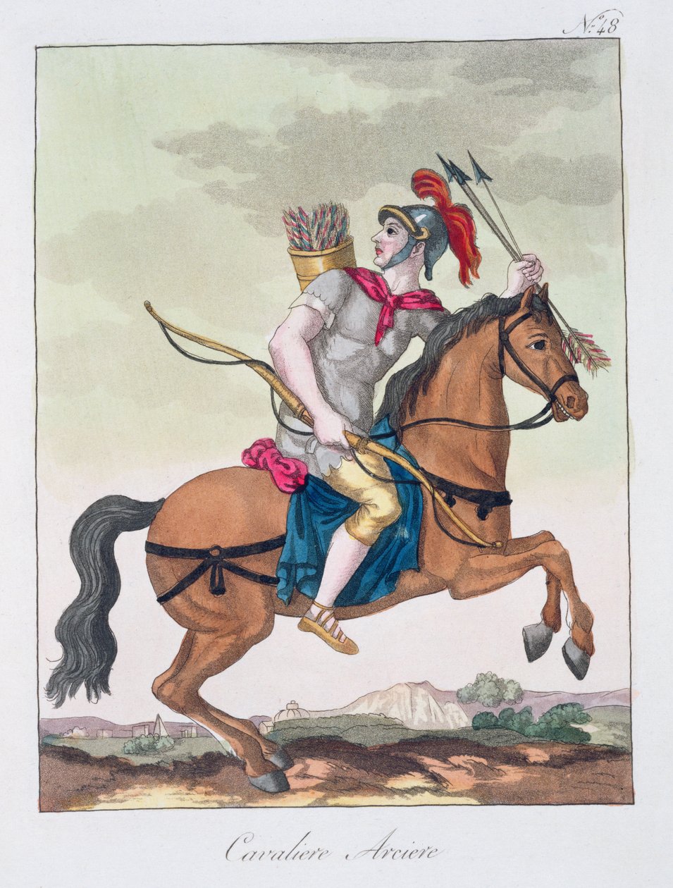 Cavalry Archer, fra LAntica Roma, 1825 av Italian School