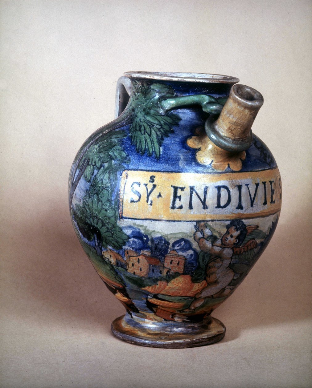 Keramikkmugge av Urbin. 1500-tallet. Museo del Castello. Milan av Italian School