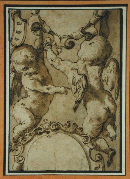 Kjeruber, tidlig på 1600-tallet (penn & blekk & vask på papir) av Italian School