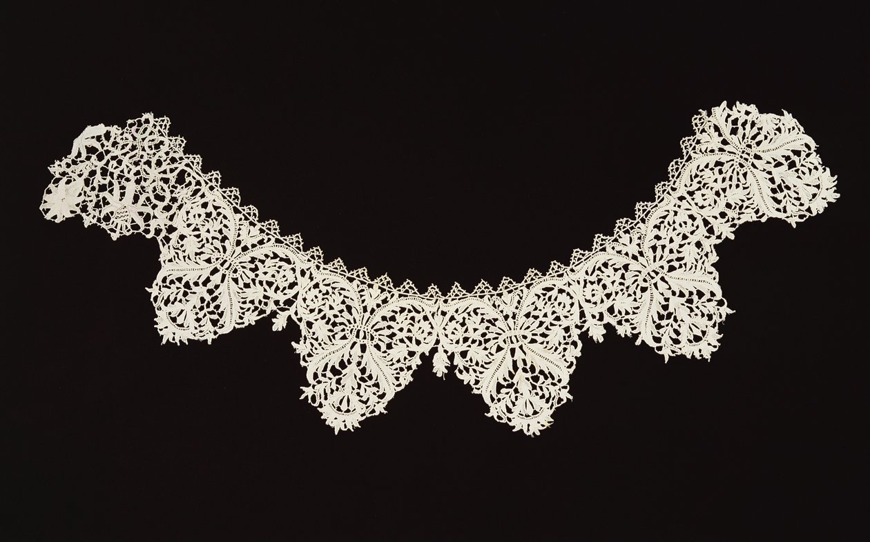 Krage, fra Venezia, 1625-50 (lin og nåleblonde) av Italian School