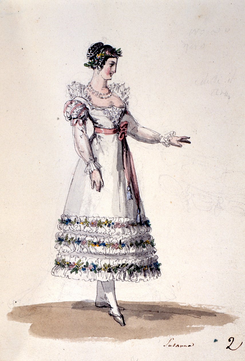 Kostymedesign for Susanna, fra 