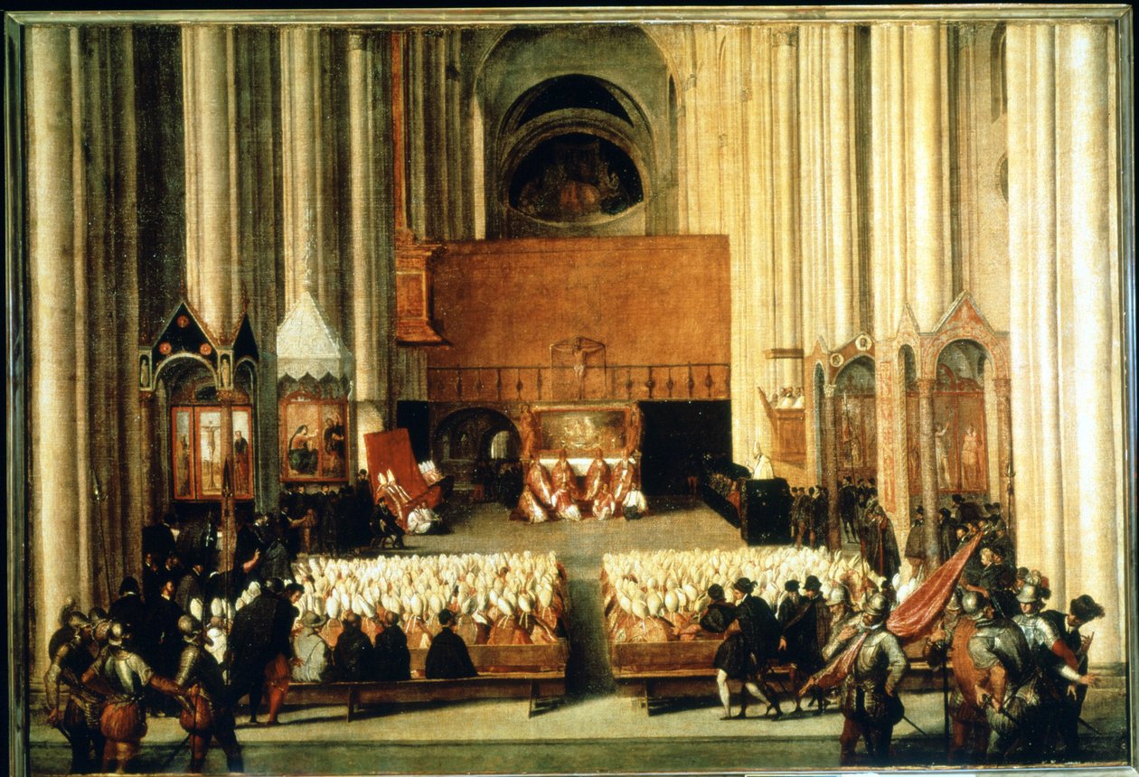 Konsilet i Trent (1545 - 1563). italiensk skole av Italian School