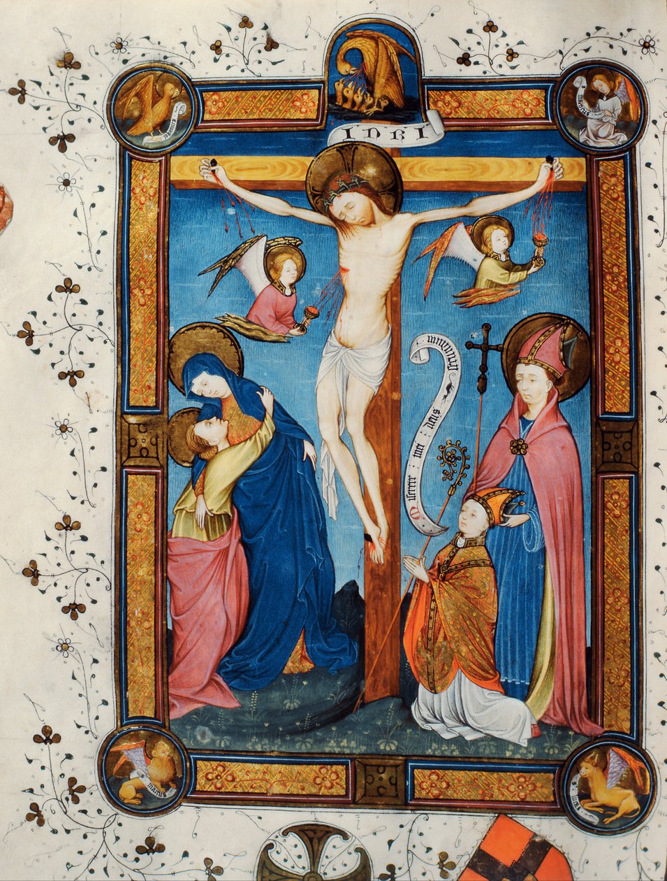 Korsfestelse, illustrasjon fra Missal of Master Pancratino, ca. 1430 (vellum) av Italian School