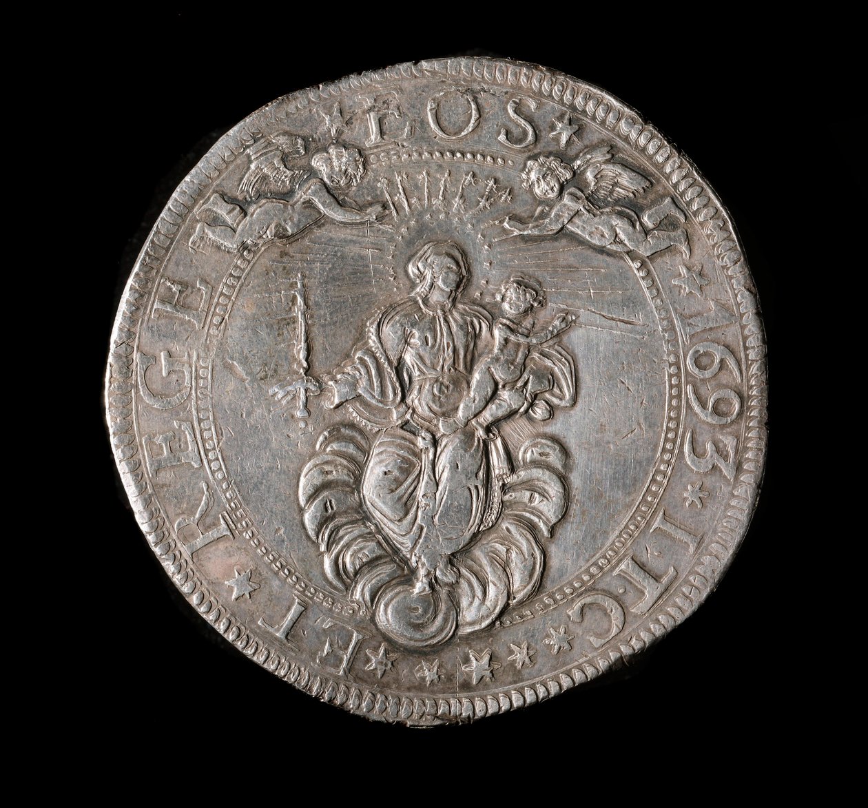 Republikken Genes valuta: fem ecu sølvmynt. Diam. 61 mm. 1693. Tilbake. Genes Musei di Strada Nuova av Italian School