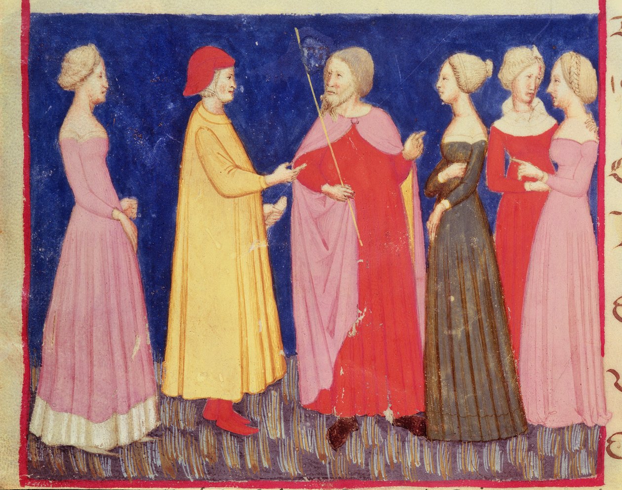 Dante og Beatrice i paradis, fra The Divine Comedy av Dante Alighieri (1265-1321) av Italian School