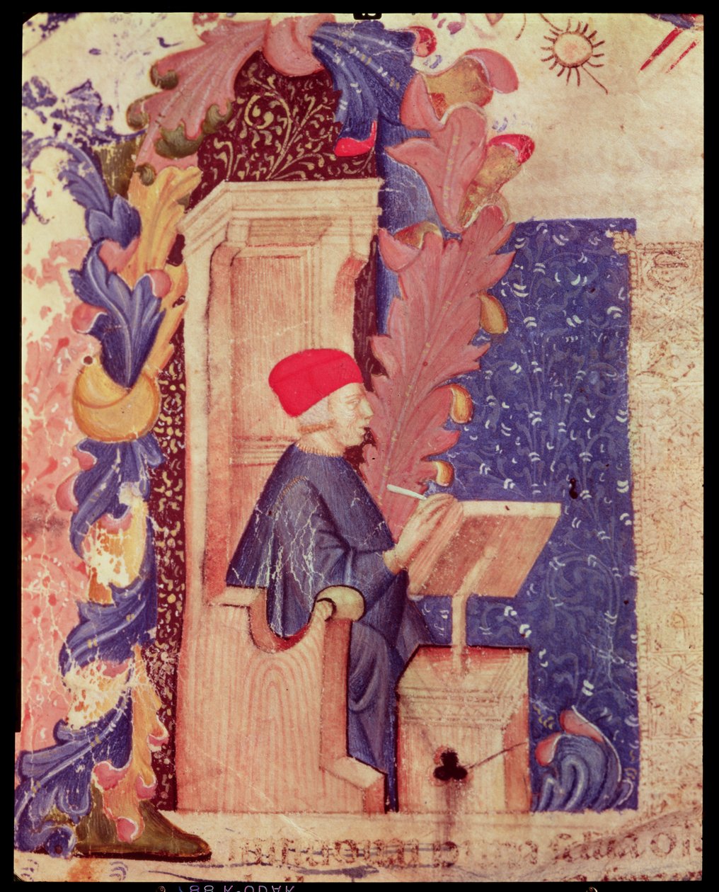 Dante skriver The Divine Comedy av Italian School