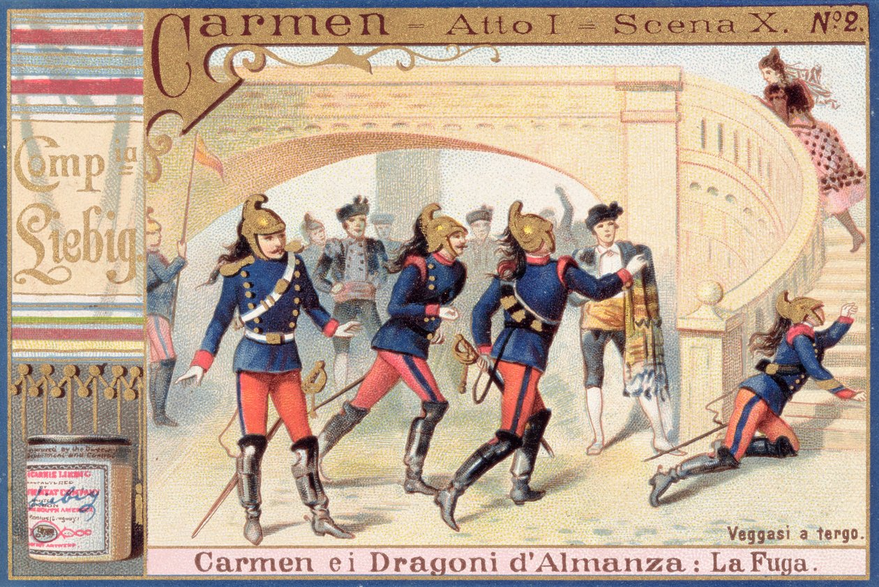 Dekorasjon for akt I, Scene i av Carmen av Georges Bizet (1840-1875) av Italian School