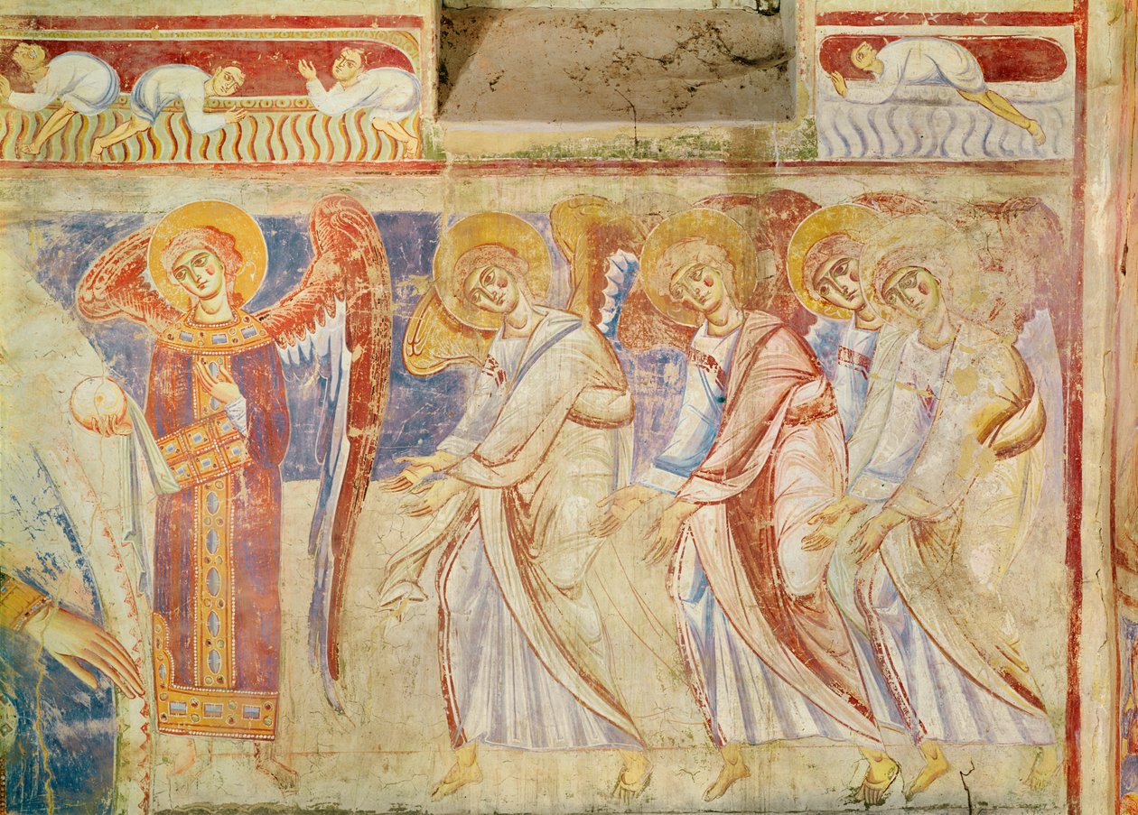 Detalj av den siste dommen, ca. 1075-1100 av Italian School