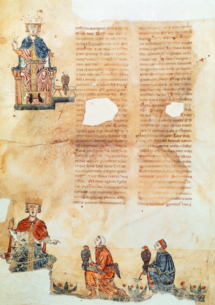 Keiser Frederick II av Hohenstaufend, illustrasjon fra 