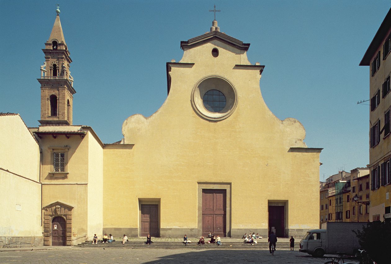 Fasade til Santo Spirito av Italian School
