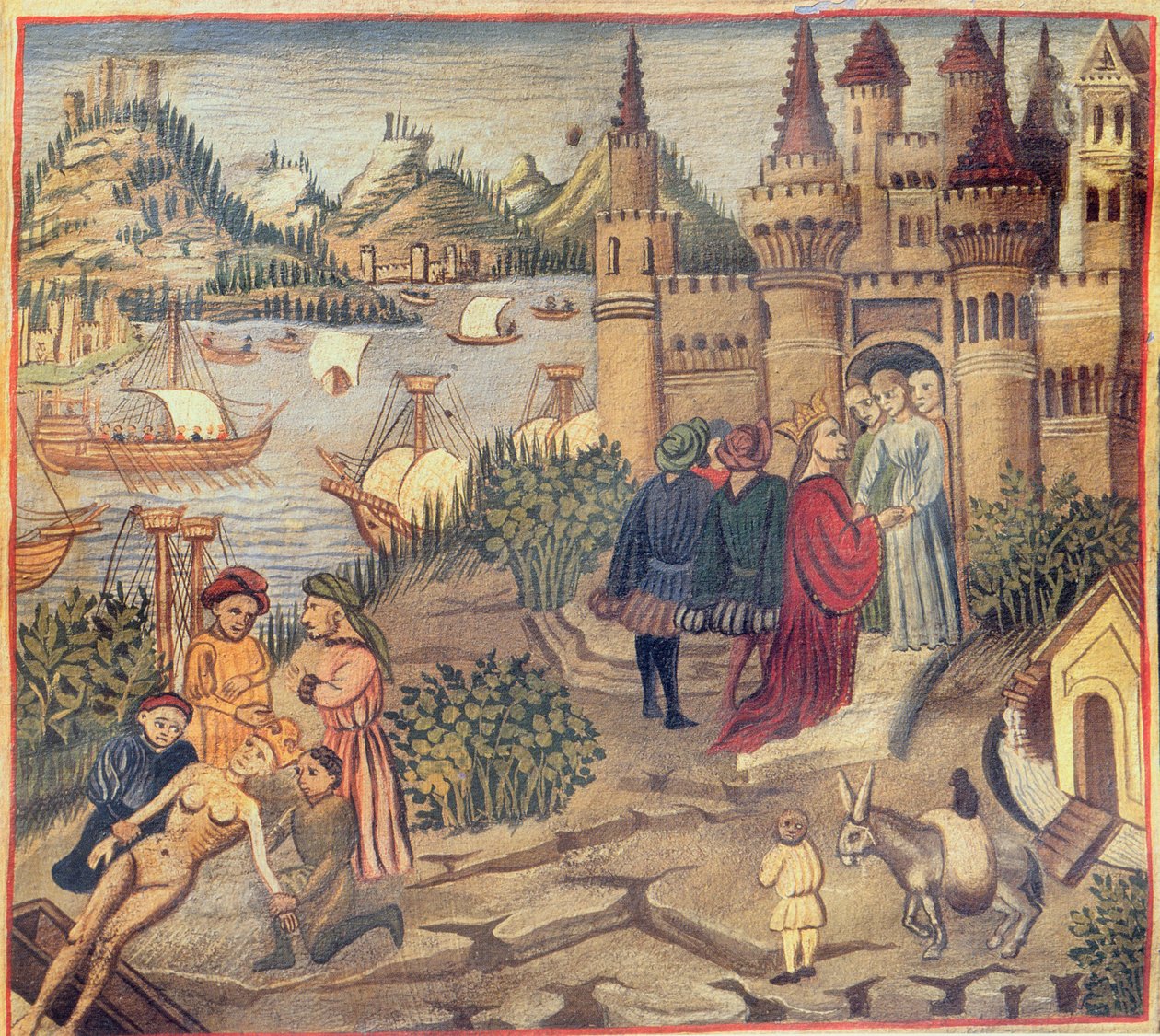 Faksimile fra School of Salerno, fra Canon of Medicine av Avicenna (Ibn Sina) (980-1037) av Italian School