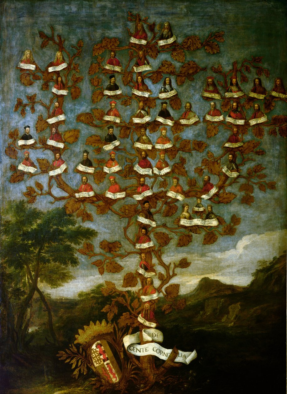 Familietre til Cornaro-familien av Italian School