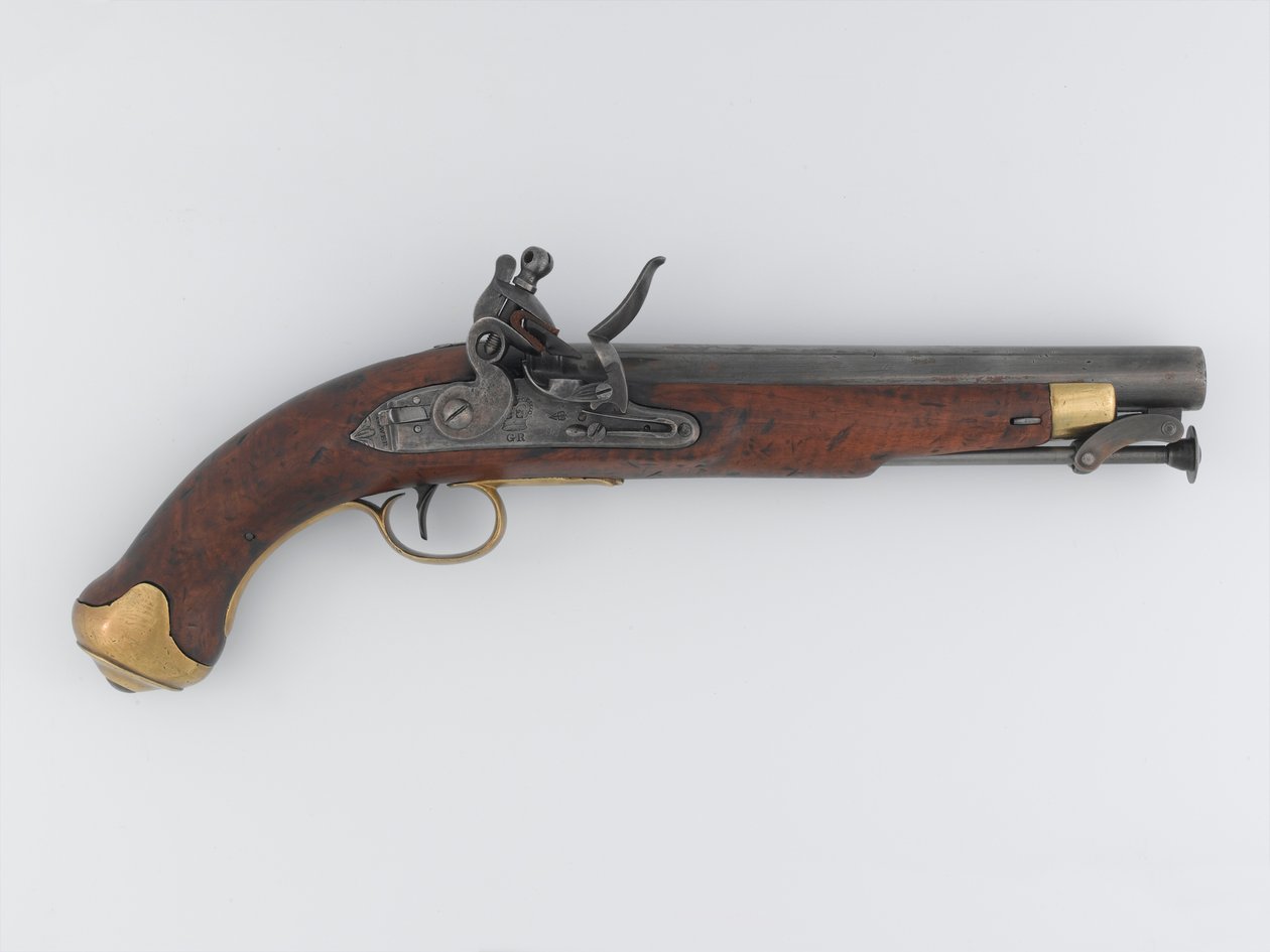 Flintlock 16-bore (0,65 tommer) pistol, New Land Pattern, Light Dragoons, ca. 1808 (pistol, flintlock, .65 i New Land-mønster lett dragon) av Italian School