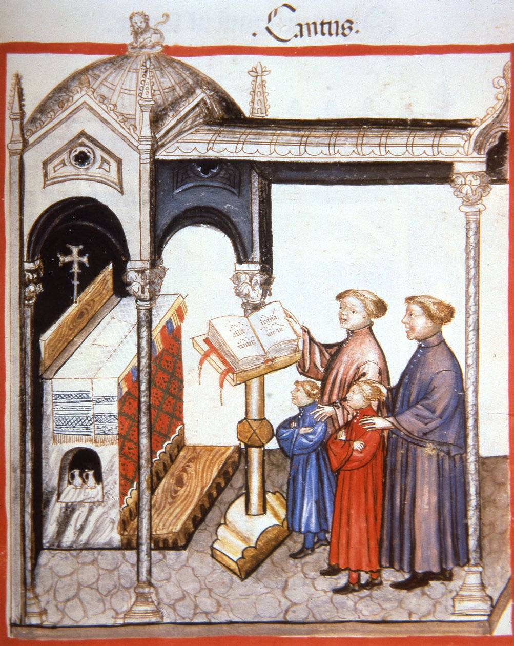 Fol.103r Sang, illustrasjon fra Tacuinum Santiatis Codex Vindobonensis av Italian School