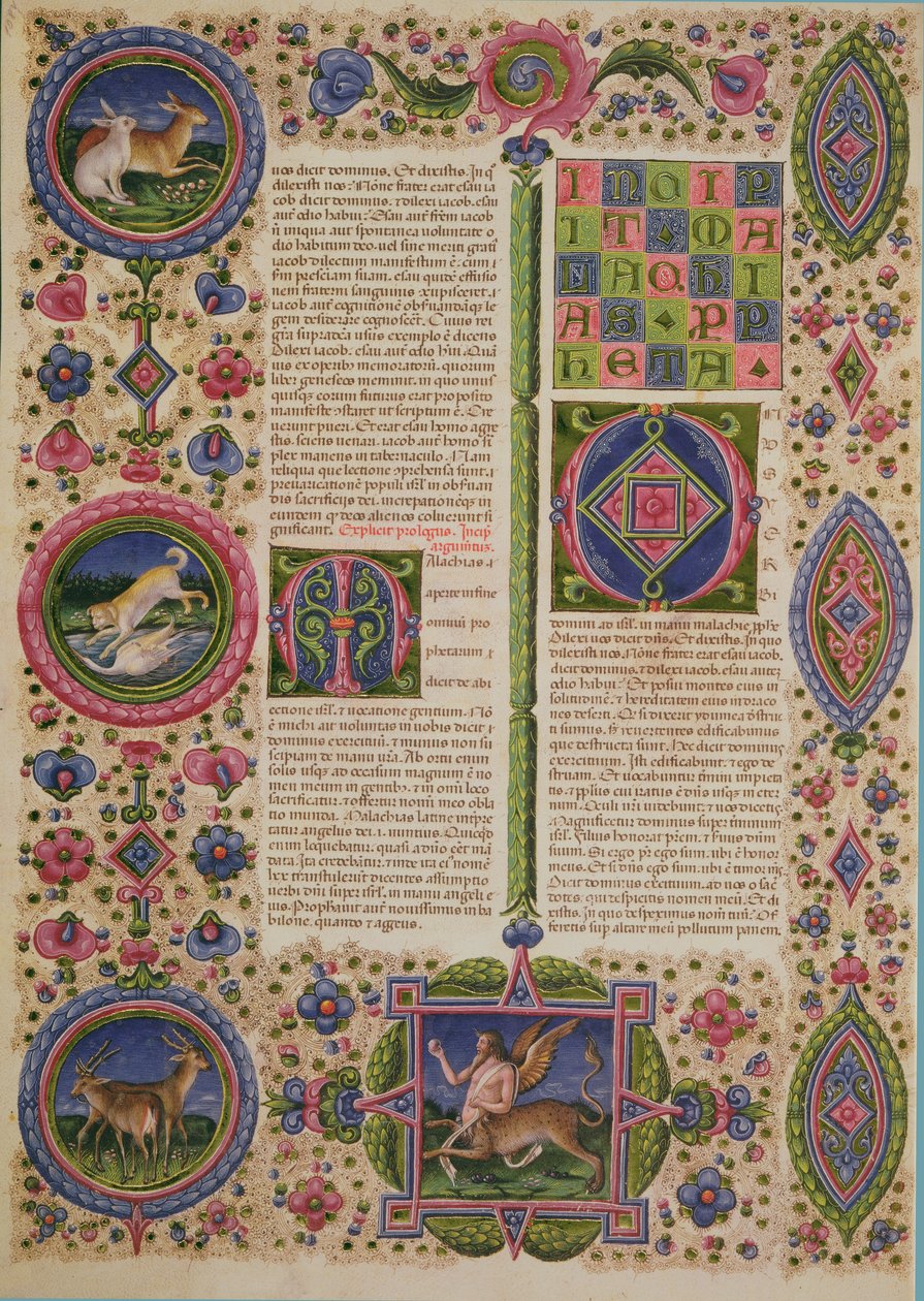Fol.108v Profeten Malakis bok, fra Borso d