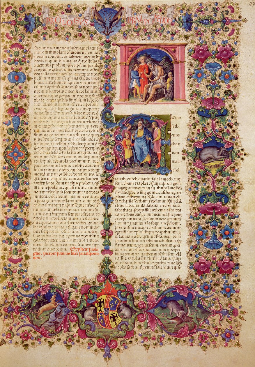 Fol.167r First Book of Chronicles, fra Borso d