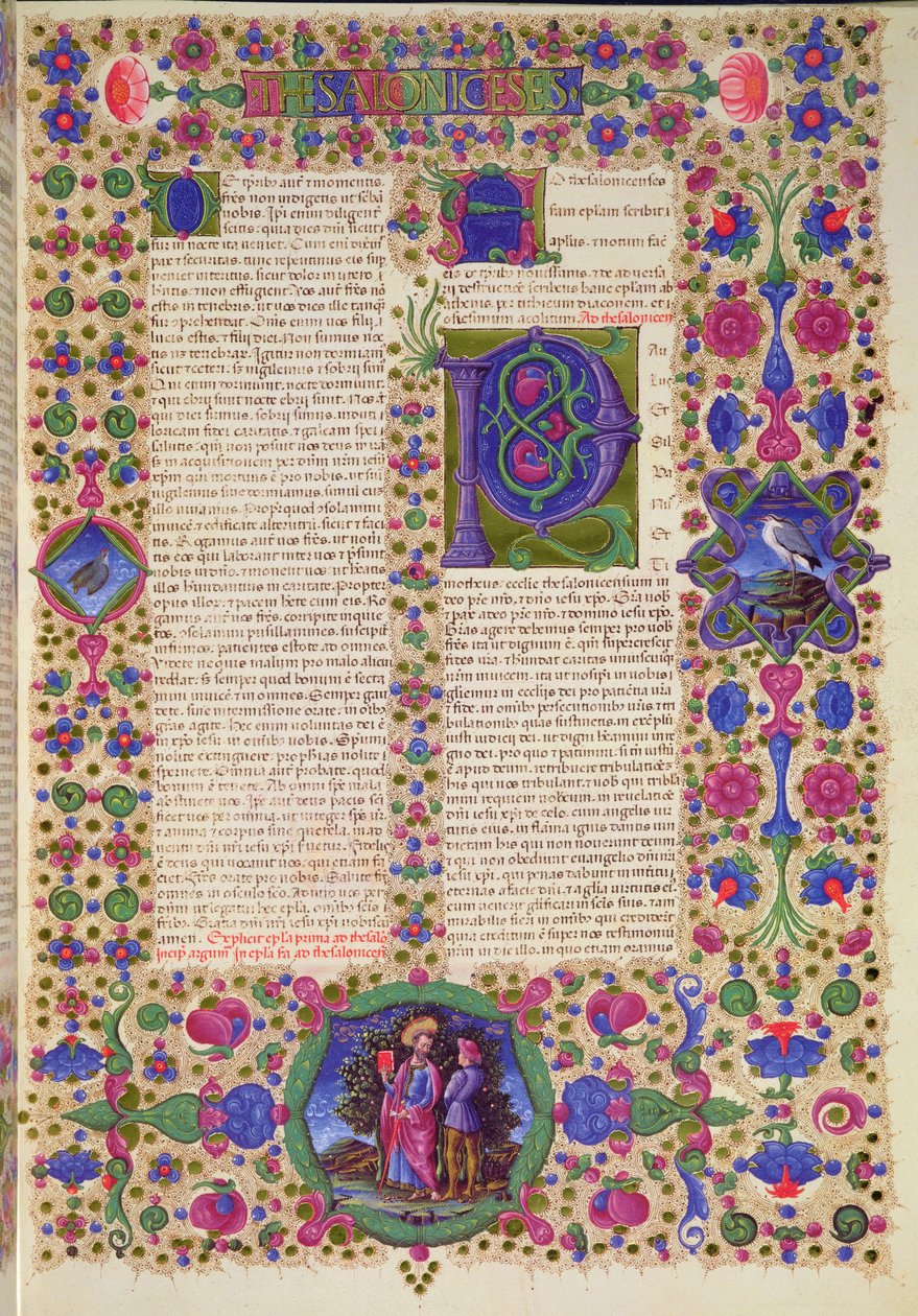 Fol.207r Andre brev fra St. Paulus til tessalonikerne, fra Borso d
