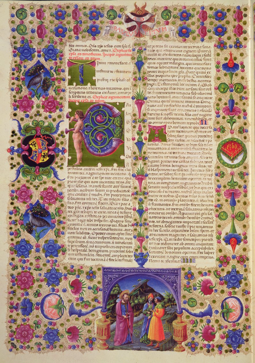 Fol.210v Brev fra St. Paul til Titus, fra Borso d